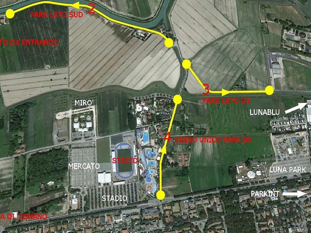 Mappa parcheggio Vasco Rossi
