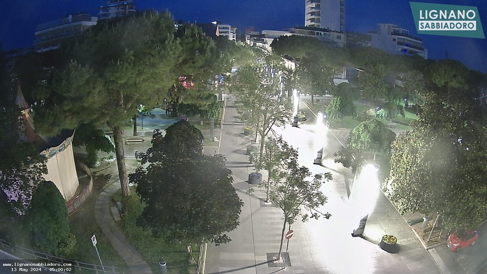Webcam San Giovanni Bosco Park and pedestrian area in the centre