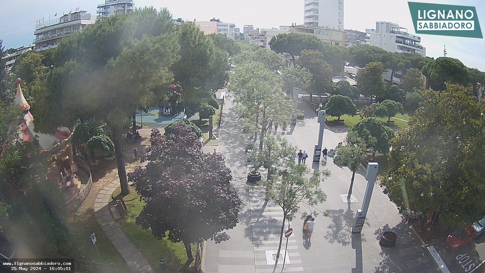 Webcam Parco San Giovanni Bosco e area pedonale in centro