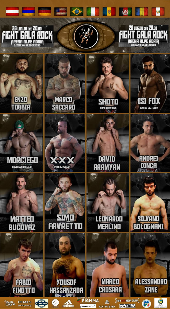 Atleti Torneo MMA Fight Gala Rock