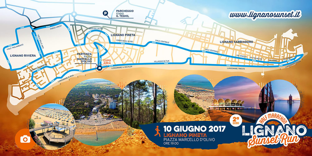 Percorso competitivo Sunset run half marathon