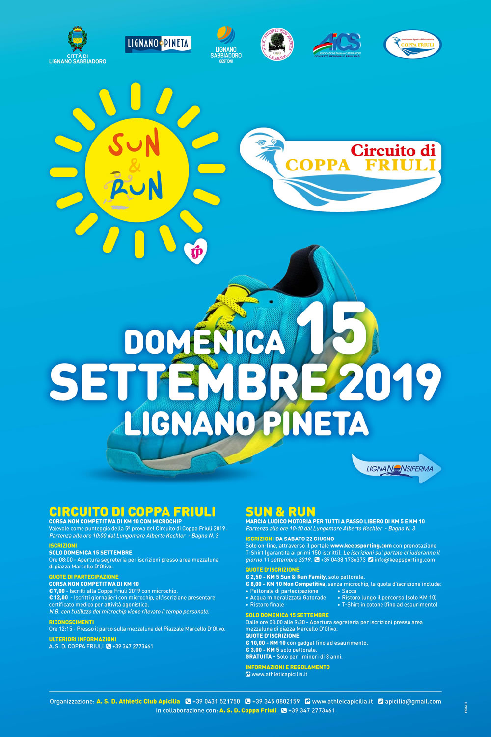 Programma Sun e Run Lignano Sabbiadoro